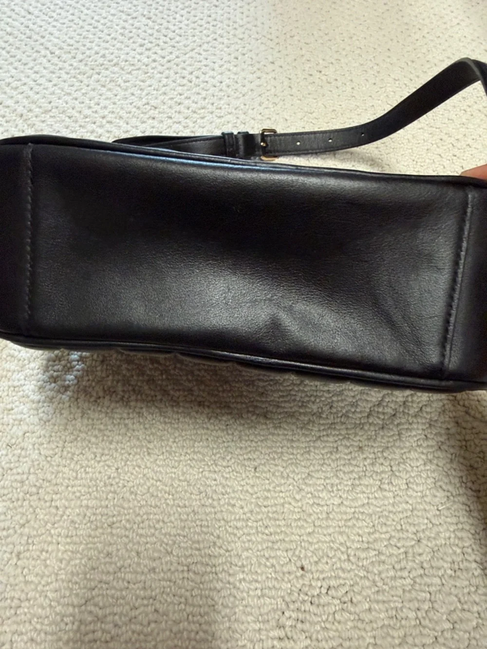 Coach Jess PuffyQuilted Leather Camera Crossbody Bag Black & Gold - C1569 - Picture 7 of 10